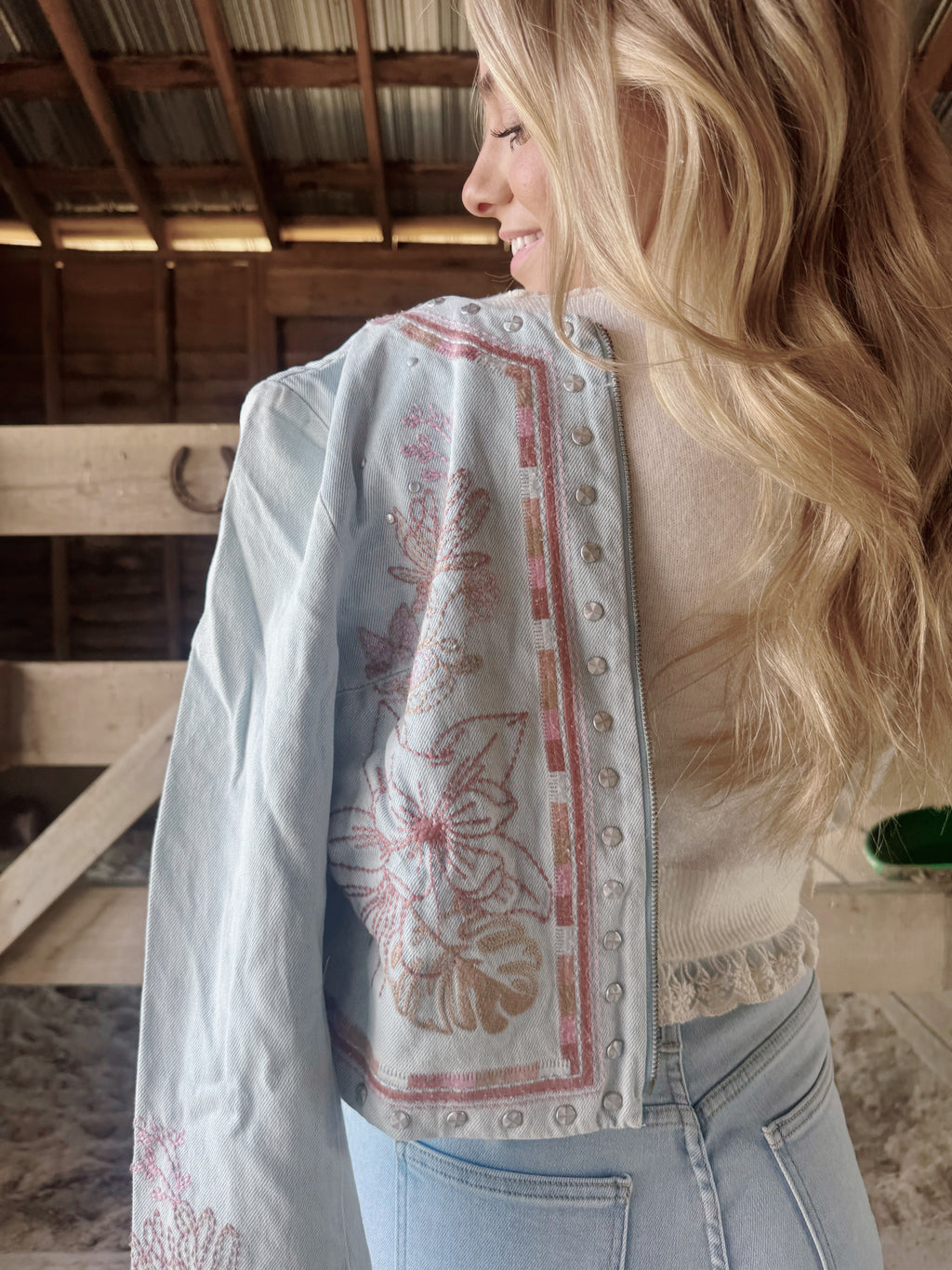 THE STUDDED GEM ZIP UP