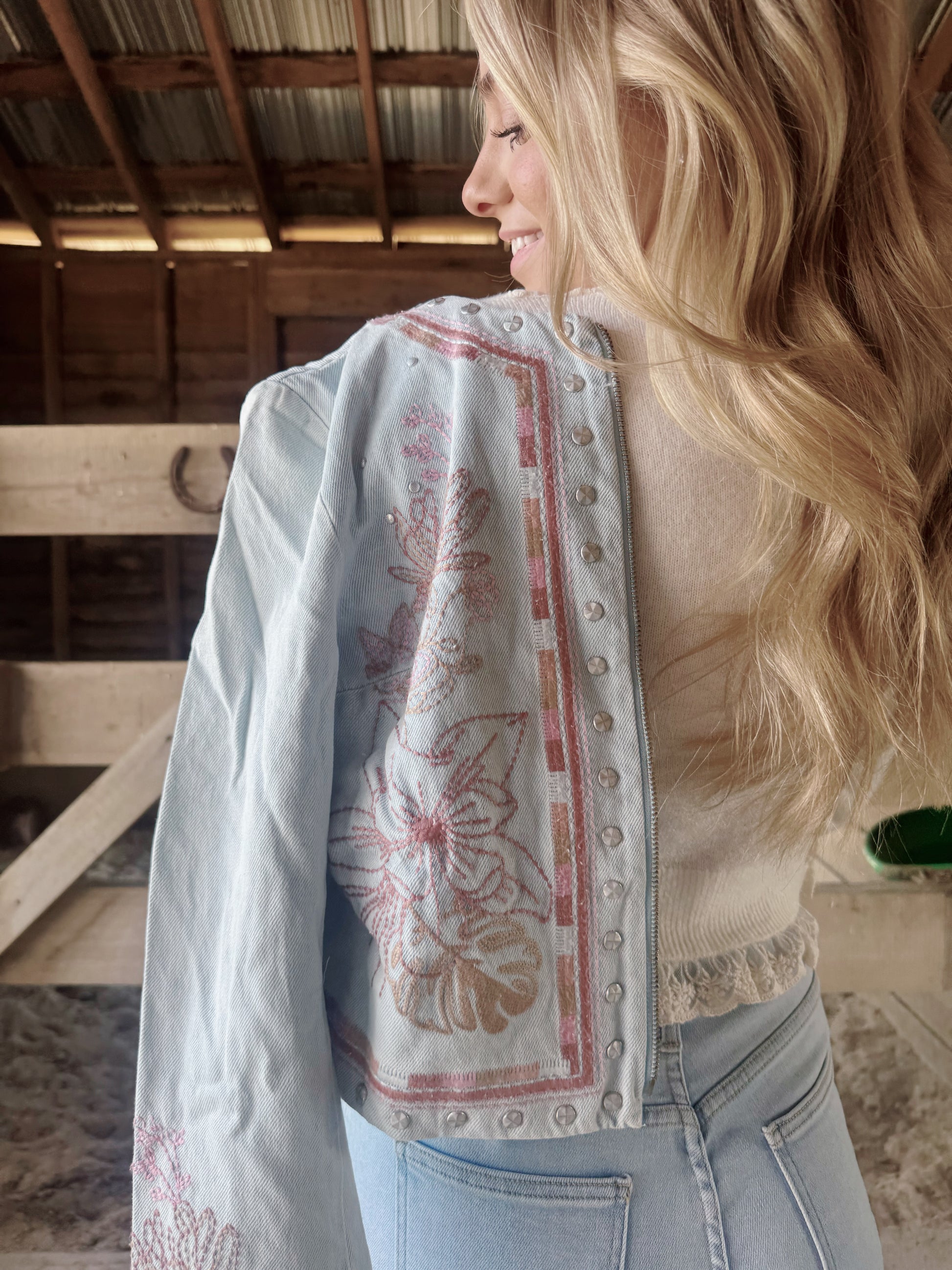 THE STUDDED GEM ZIP UP