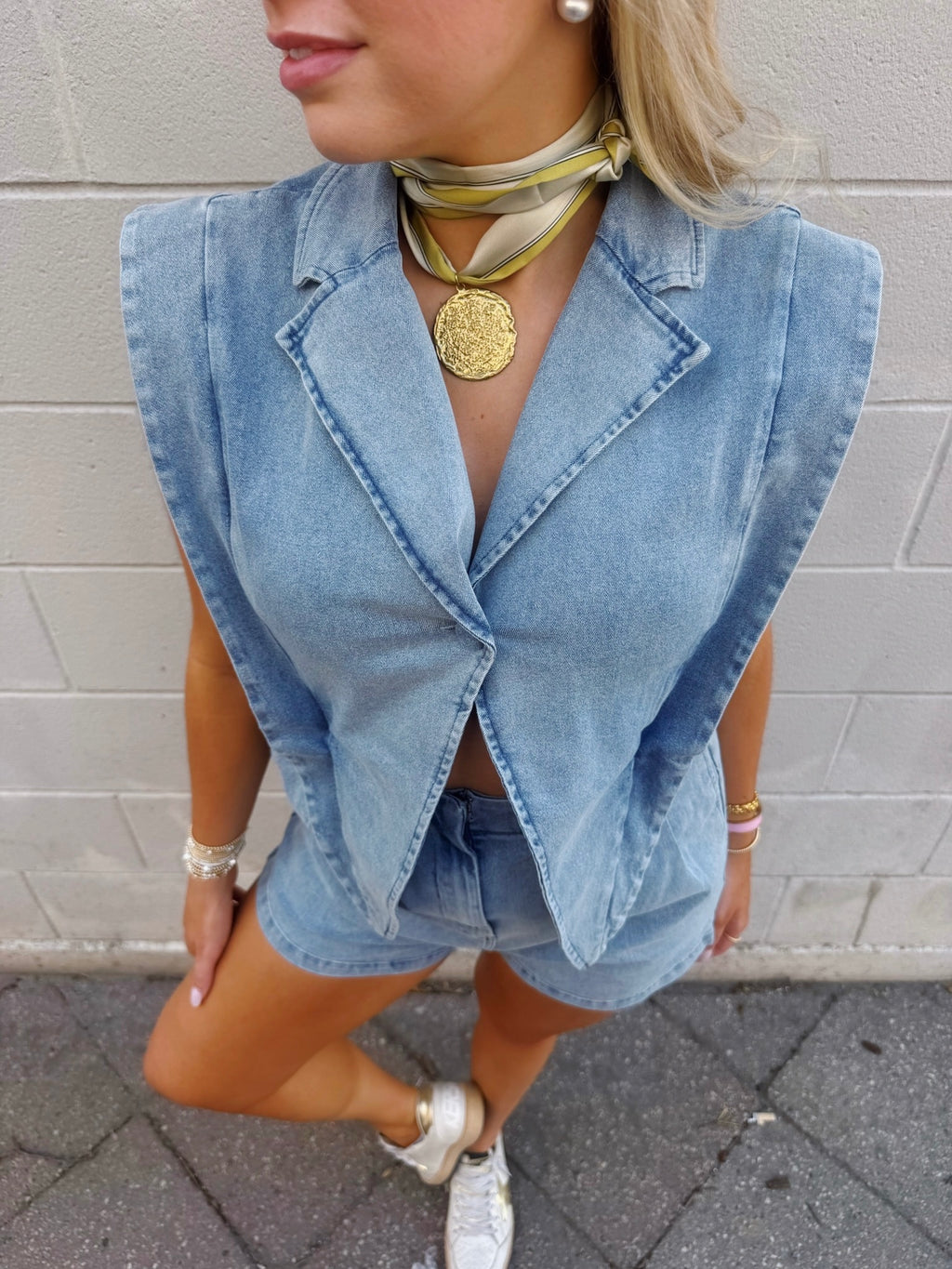 THE SHEA ROMPER - DENIM