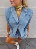 THE SHEA ROMPER - DENIM